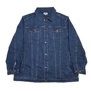 Liberty Blues Men's 2XL KingSize Blue Denim Jacket Big Trucker Western